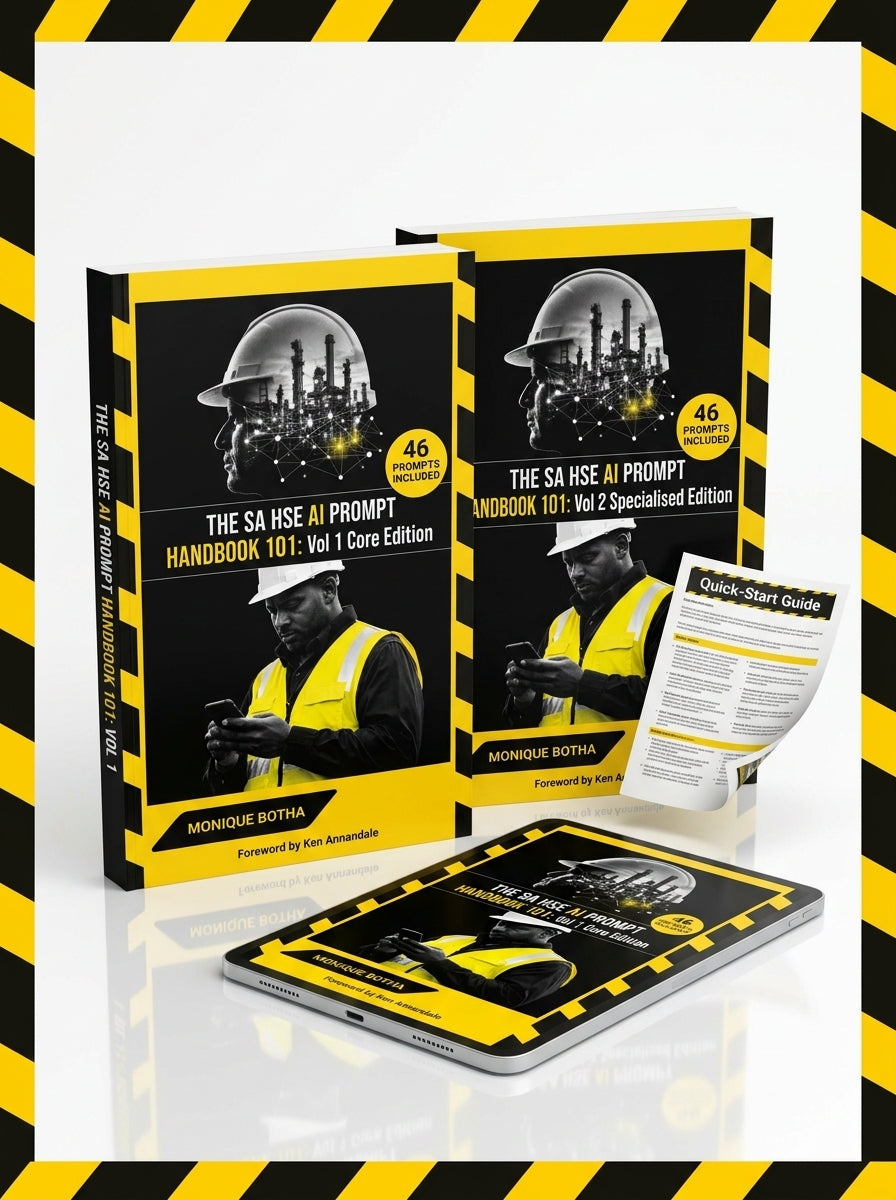 The SA HSE AI Prompt Handbook 101 by Monique Botha — South African HSE ebook cover