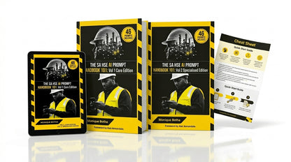 HSE AI Prompt Quick-Start Guide cheat sheet — 4-step framework for South African HSE professionals